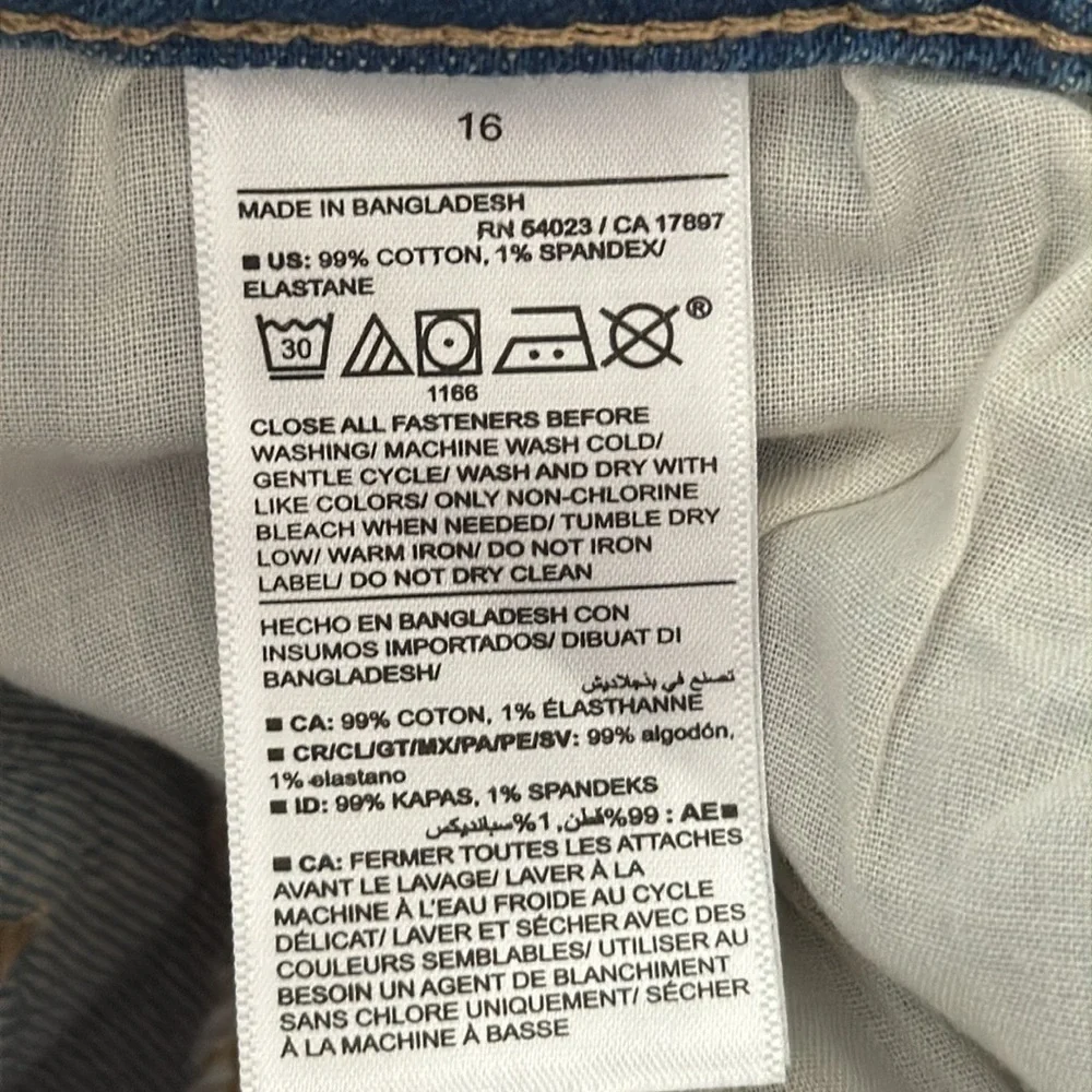 Old Navy High-Rise Flare Built-In Tough Ripped Jeans Girls Light Wash Sz 16 NWT